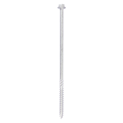 10.0x160 Hex Countersunk Timber Screw Silver Pack 10