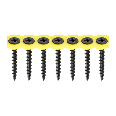 3.5x35 Collated Coarse Phillips Bugle Drywall Screw Black Pack 1000