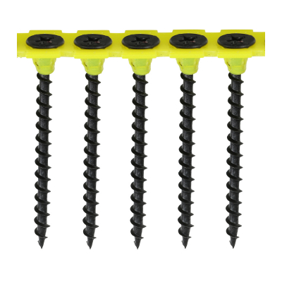 3.5x50 Collated Coarse Phillips Bugle Drywall Screw Black Pack 1000
