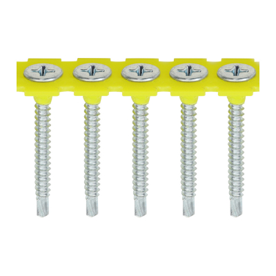 3.5x35 Collated Self Drilling & Self Tapping Phillips Bugle Drywall Screw Zinc Plated Pack 1000