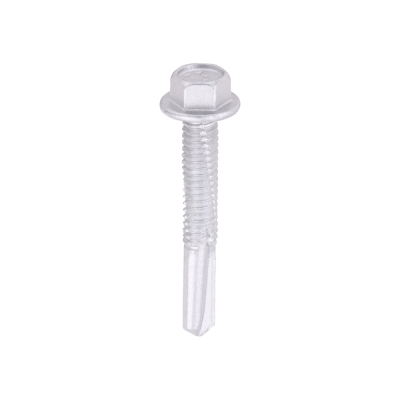 5.5x38 Hex Metal to Heavy Section Steel S/D Exterior Screw Steel/Silver Pack 100