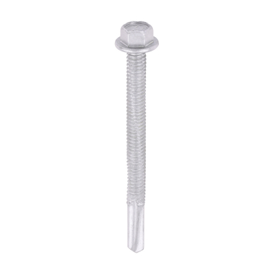 5.5x65 Hex Metal to Heavy Section Steel S/D Exterior Screw Steel/Silver Pack 100