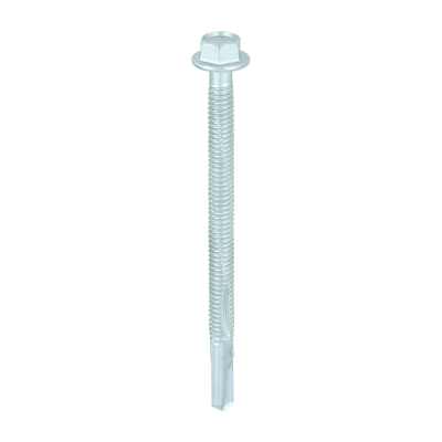 5.5x80 Hex Metal to Heavy Section Steel S/D Exterior Screw Steel/Silver Pack 100