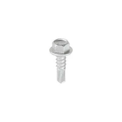 5.5x19 Hex Metal to Light Section Steel S/D Exterior Screw Steel/Silver Pack 100