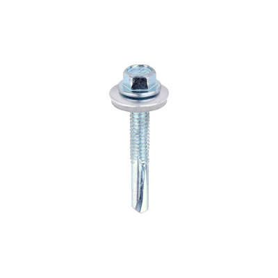 5.5x38Hex Metal to Heavy Section Steel S/D Screw/Washer Zinc Pack 100