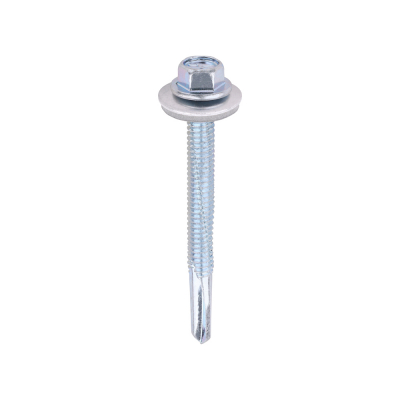5.5x55 Hex Metal to Heavy Section Steel S/D Screw/Washer Zinc Pack 100