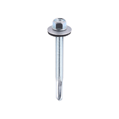 5.5x55 Hex Metal to Heavy Section Steel S/D Screw/Washer Zinc Pack 100