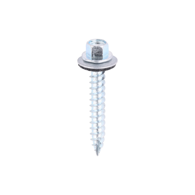 6.3x45 Hex Metal to Timber Slash Point Screw/Washer Zinc Pack 100