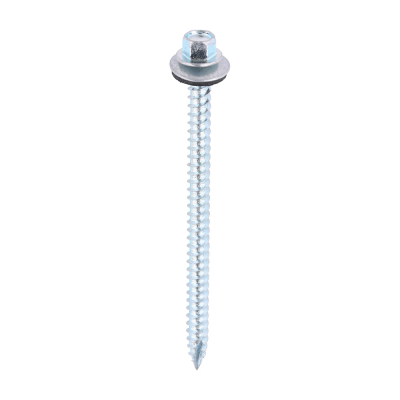 6.3x100 Hex Metal to Timber Slash Point Screw/Washer Zinc Pack 100