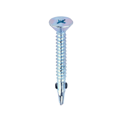 4.2x38 Countersunk Wood to Light Section Steel Wing Tipped S/D Screw Zinc Pack 200