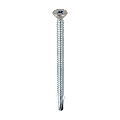 5.5x85 Countersunk Wood to Light Section Steel Wing Tipped S/D Screw Zinc Pack 100