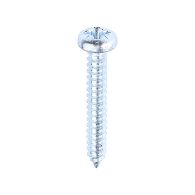 No12x11/2 Pozi Pan Ab Point Self Tapping Screw DIN 7981CZ Zinc Plated Pack 200