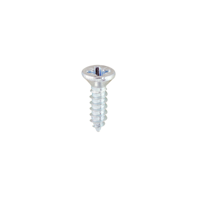 No8x1/2 Pozi Countersunk Ab Point Self Tapping Screw DIN 7982CZ Zinc Plated Pack 200