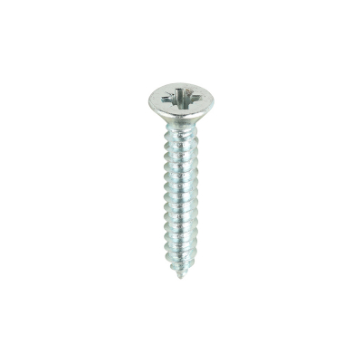 No8x1 Pozi Countersunk Ab Point Self Tapping Screw DIN 7982CZ Zinc Plated Pack 200