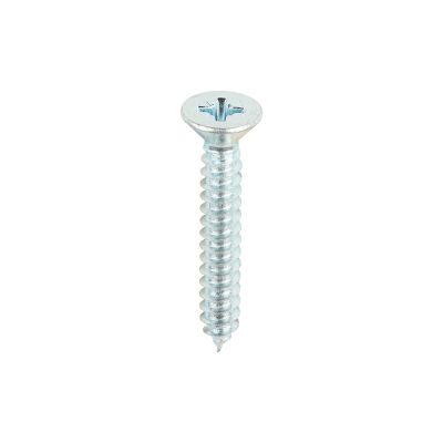 No10x11/4 Pozi Countersunk Ab Point Self Tapping Screw DIN 7982CZ Zinc Plated Pack 200