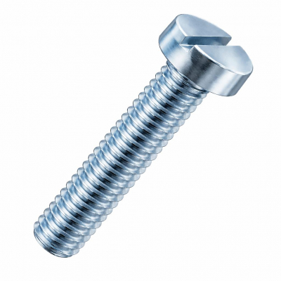 M6x40 Slotted Cheese Screw DIN 84 Zinc Plated Pack 200