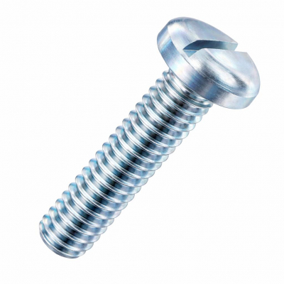 M8x25 Slotted Pan Screw DIN 85 Zinc Plated Pack 200