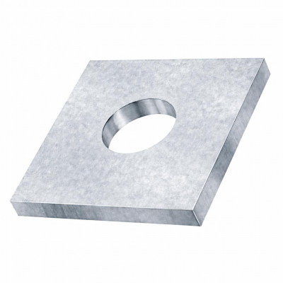 M6x40x5 Square Plate Washer DIN 436 Hot Dipped Galvanised Pack 100