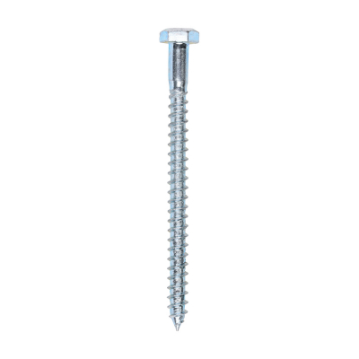 6x80 Coachscrew DIN 571 Zinc Plated Pack 100