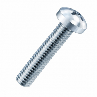 M8x50 Pozi Pan Screw DIN 7985 Zinc Plated Pack 100