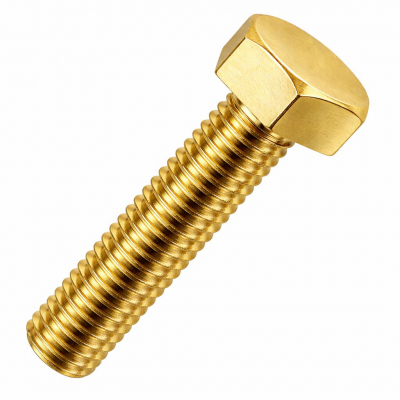 M4x8 Hex Setscrew DIN 933 Brass Pack 500
