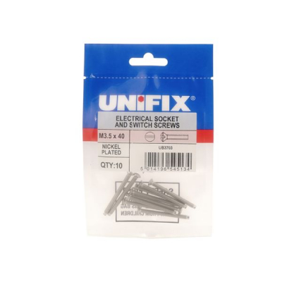 M3.5x40 Electrical Socket & Switch Screw Nickel Pack 40