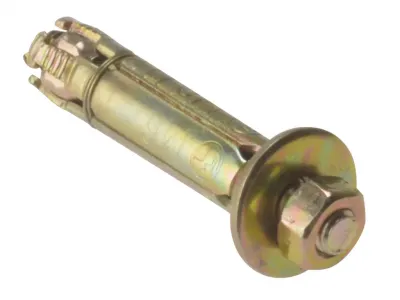 M6:50P Projecting Shield Anchor Zinc & Yellow Plated Forgefix Pack 10