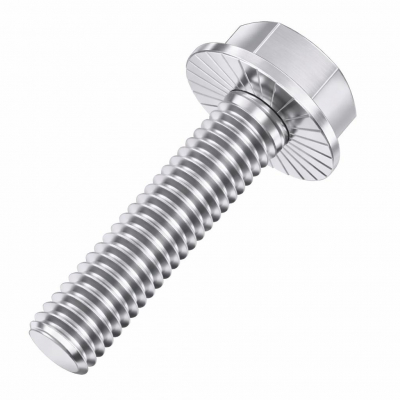 M5x40/40 Flanged Serrated Hex Bolt DIN 6921 A2 Pack 200