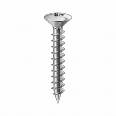 6x35 Pozi Raised Countersunk Chipboard Screw A2 Pack 100