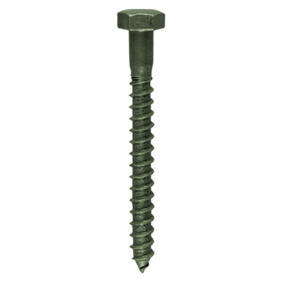 8x75 Coachscrew DIN 571 Green Pack 10