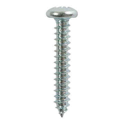 No8x3/4 Pozi Pan Ab Point Self Tapping Screw DIN 7981CZ Zinc Plated Pack 14
