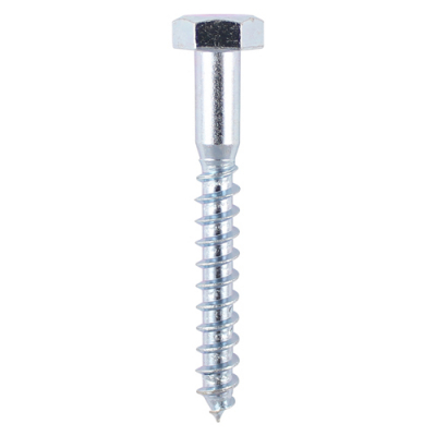 6x80 Coachscrew DIN 571 Zinc Plated Pack 10