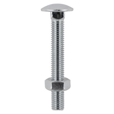 M12x100 Carriage Bolt & Nut DIN 603 A2 Pack 2