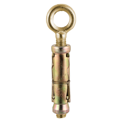 M8 Eye Shield Anchor Zinc & Yellow Plated Pack 2