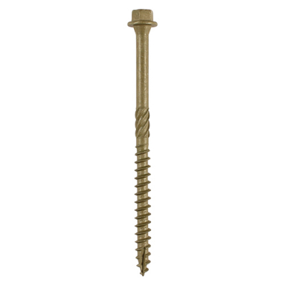 6.7x100 Hex Countersunk Timber Screw Green Pack 50