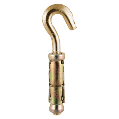 M8 Hook Shield Anchor Zinc & Yellow Plated Pack 14