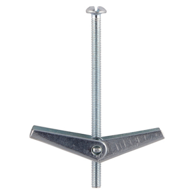 M5x75 (Grip 0-45) Spring Toggle & Screws Zinc Pack 4
