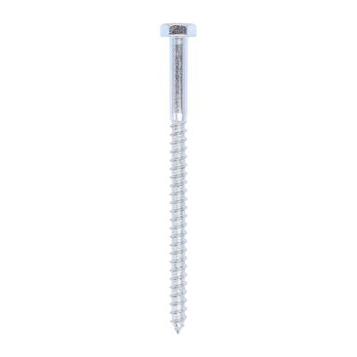 10x160 Coachscrew DIN 571 Zinc Plated Pack 25