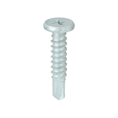 5.5x26 Phillips Low Profile Pancake Exterior S/D Screw Steel/Silver Pack 500
