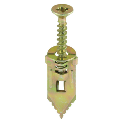 4x30 Plaster Board Fixing Zinc & Yellow Hammer-in Pack 10
