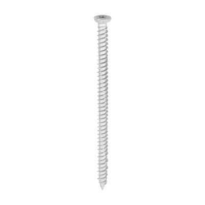 7.5x120 Torx Flat Countersunk Masonry Screw Silver Timco Pack 100