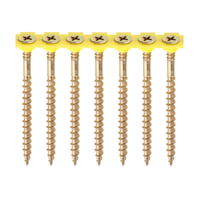 4.5x70 Collated Phillips Countersunk Chipboard Screw Zinc & Yellow Plated Timco Solo Range Pack 500