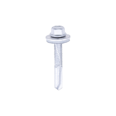 5.5x38 Hex Metal to Heavy Section Steel S/D Exterior Screw/Washer Bi Metal/Silver Pack 100