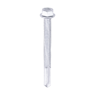 5.5x55 Hex Metal to Heavy Section Steel S/D Exterior Screw  Bi Metal/Silver Pack 100