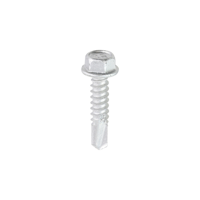 5.5x25 Hex Metal to Light Section S/D Exterior Screw Bi Metal/Silver Pack 100