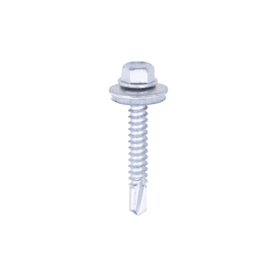 5.5x38 Hex Metal to Light Section S/D Exterior Screw/Washer Bi Metal/Silver Pack 100