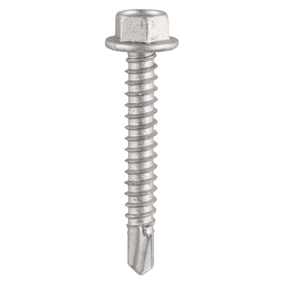 5.5x50 Hex Metal to Light Section S/D Exterior Screw Bi Metal/Silver Pack 100