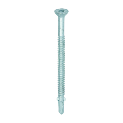 5.5x85 Countersunk Wood to Light Section Steel Wing Tip S/D Exterior Screw Bi Metal/Silver Pack 100
