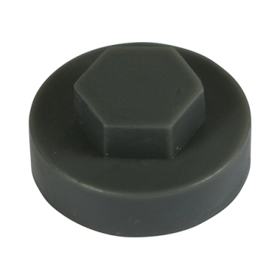 16 Hex Head Cover Cap Slate Grey Pack 1000