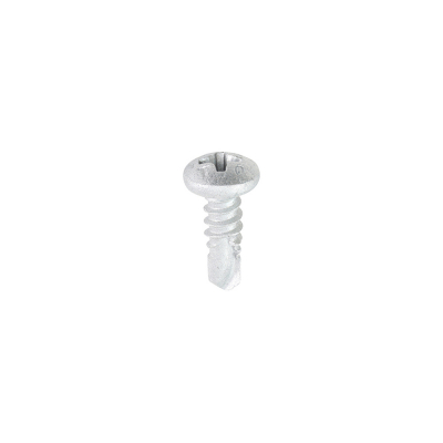 4.2x13 Reinforced Frame Screw 410 Stainless Steel & Silver Organic Timco 130 Range Pack 1000